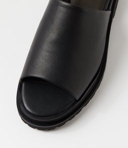 SLIDE STEP RL ALL BLACK LEATHER