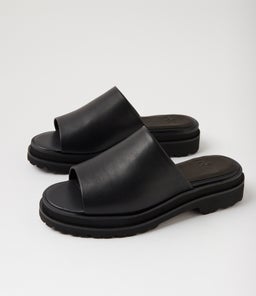 SLIDE STEP RL ALL BLACK LEATHER