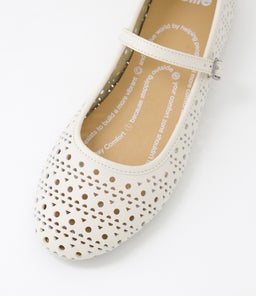 BALLET MARY JANE LASER RL BONE LEATHER