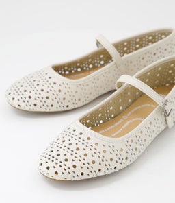 BALLET MARY JANE LASER RL BONE LEATHER
