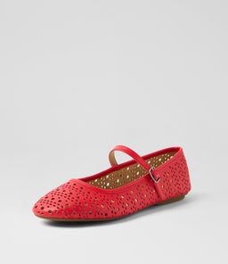BALLET MARY JANE LASER RL FIESTA RED LEATHER