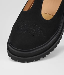 LOAFER T BAR STEP RL BLACK SUEDE