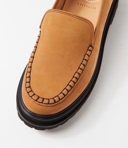 LOAFER STEP MOCCASIAN RL CHESTNUT NUBUCK