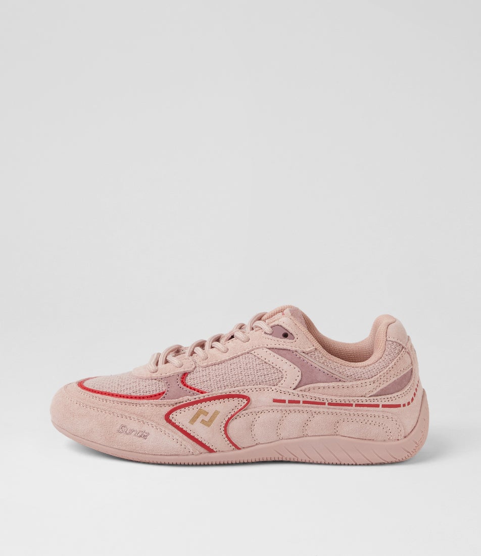 Sunda Pink Suede Mesh Lace Up Sneakers Sunda Pink Suede Mesh Lace Up Sneakers