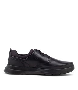 TRUFLEX CAYDEN PLAIN TOE RO BLACK LEATHER