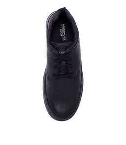 TRUFLEX CAYDEN PLAIN TOE RO BLACK LEATHER