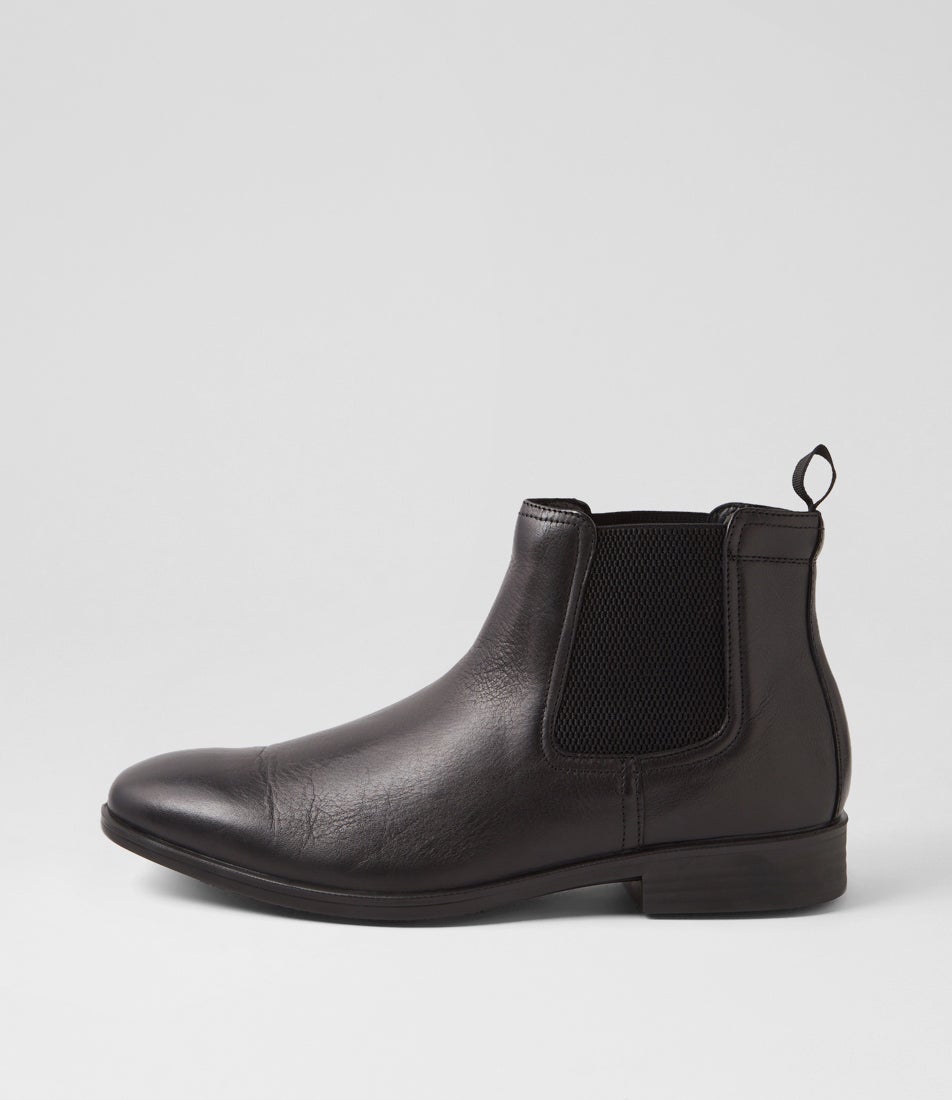 Volga Black Leather Chelsea Boots