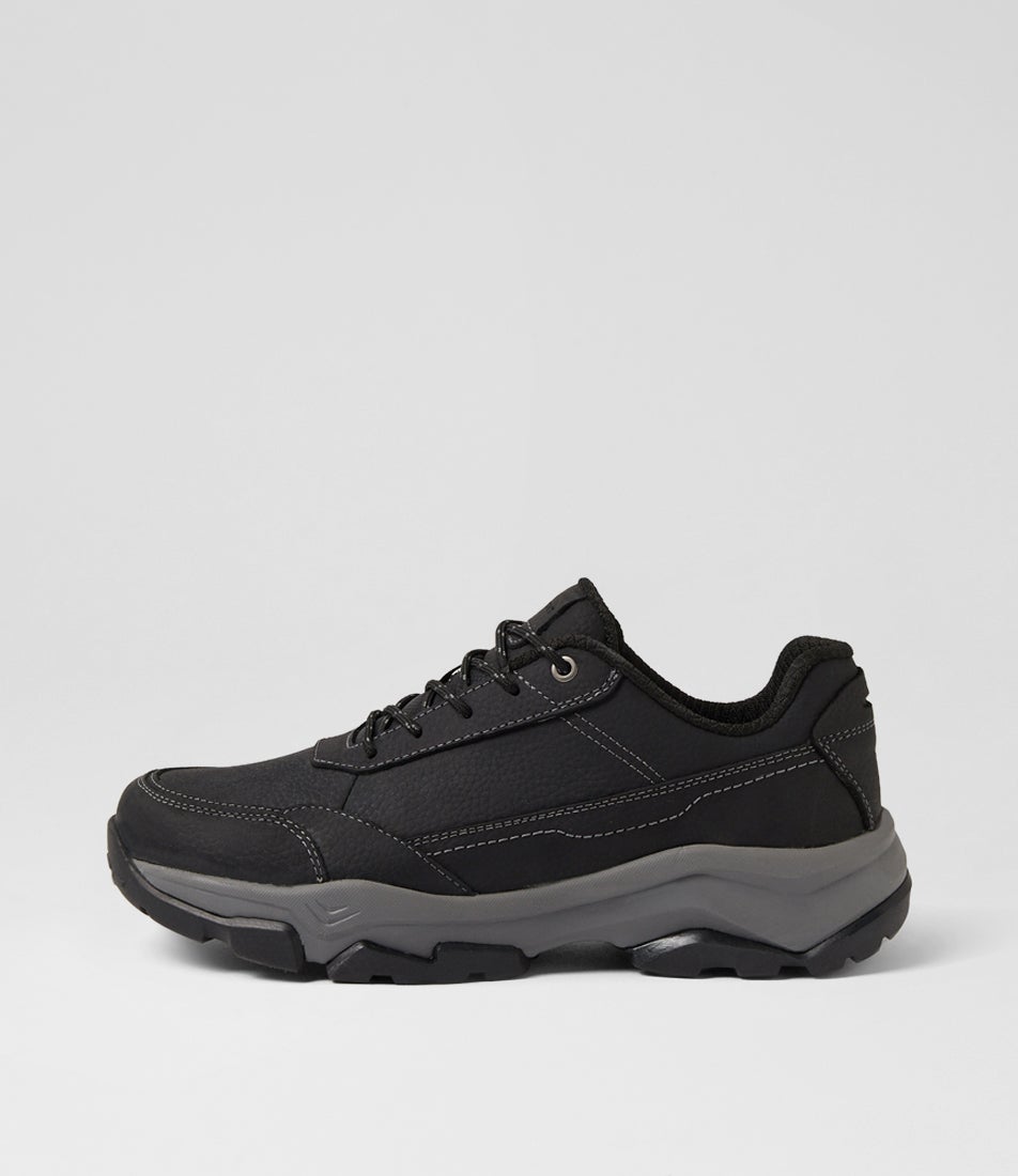 Eastern Black Leather Lace Up Shoes
