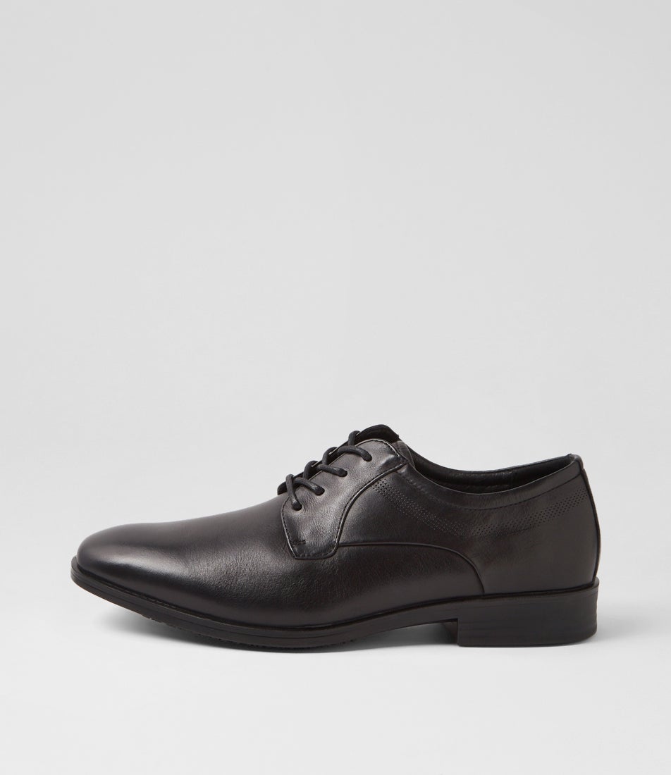 Volwell Black Leather Lace Up Shoes
