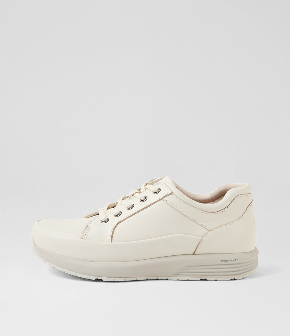 Prowalker White Leather Sneakers