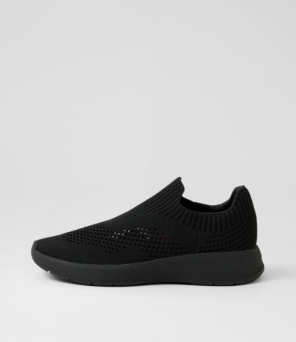 Tru Pace Black Knit Sneakers