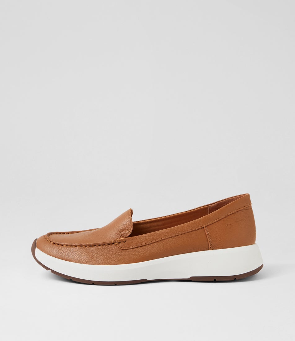 Tru Step Dark Tan Leather Sneakers Tru Step Dark Tan Leather Sneakers