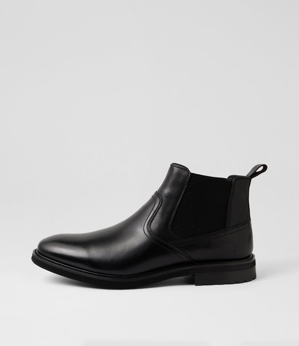 Bagon Black Leather Ankle Boots Bagon Black Leather Ankle Boots