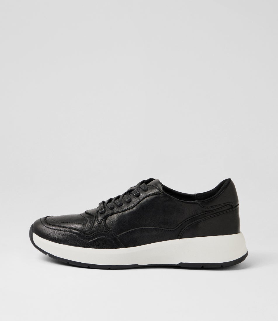 Tru Pro Black Leather Sneakers