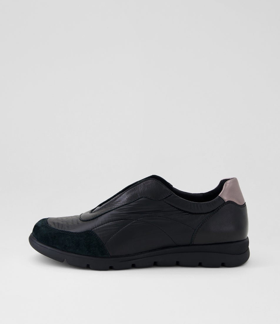 Baker Black Pewter Leather Sneakers