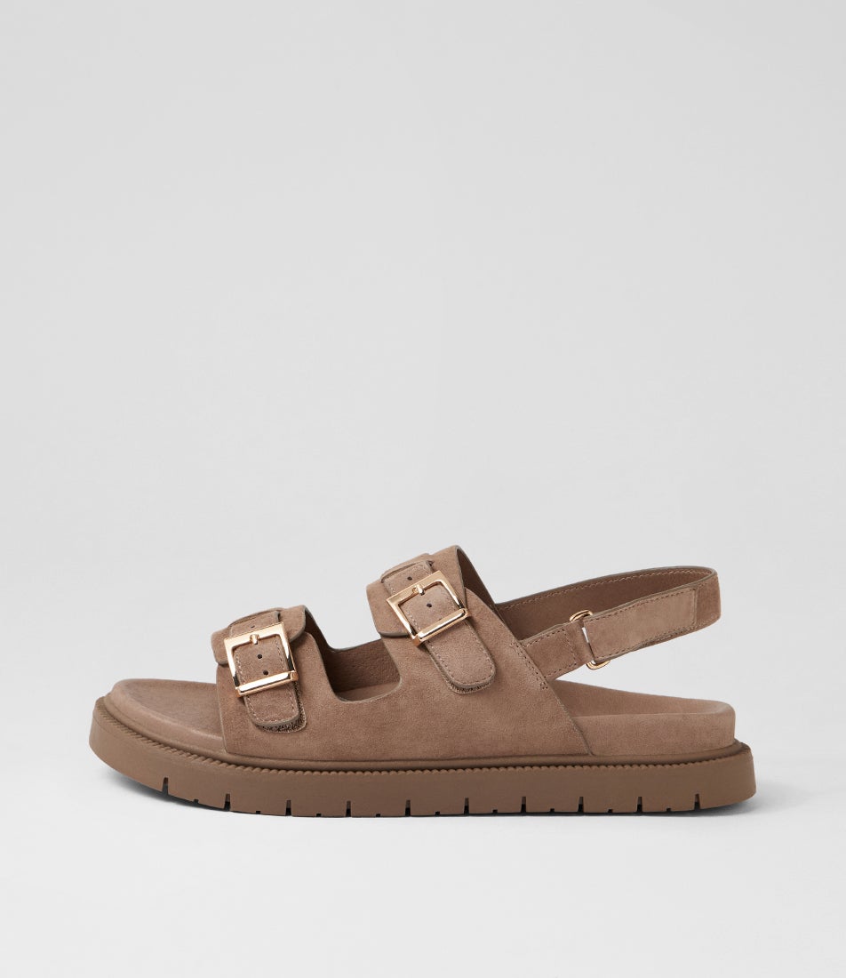 Hobart Taupe Suede Slides Hobart Taupe Suede Slides