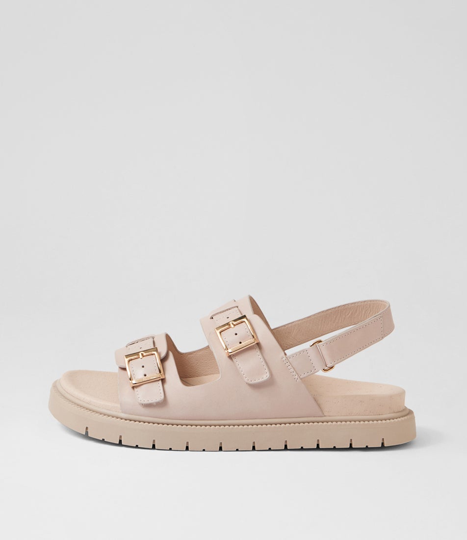 Hobart Almond Leather Slides Hobart Almond Leather Slides