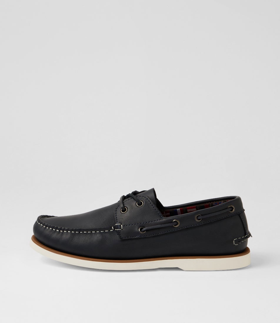 Starboard Navy Leather Boat Shoes