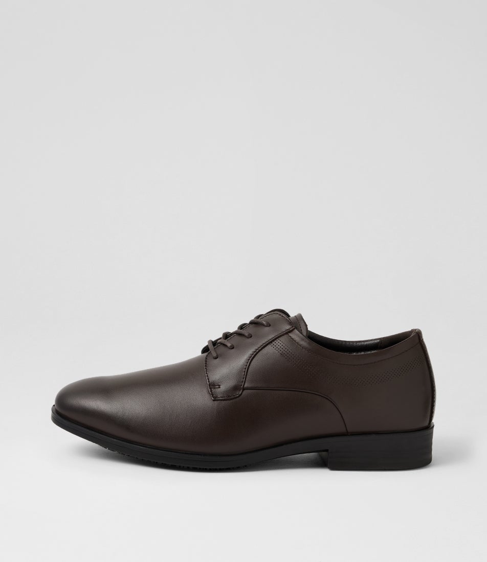 Volwell Ee Wp Dark Brown Leather Lace Up Flats Volwell Ee Wp Dark Brown Leather Lace Up Flats