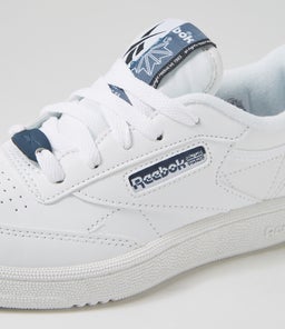 CLUB C JNR RZ WHITE BLUE GREY SMOOTH