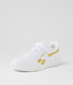 COURT ADVANCE ELASTIC JNR RZ WHITE GOLD SMOOTH