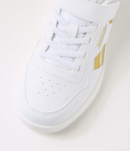 COURT ADVANCE ELASTIC JNR RZ WHITE GOLD SMOOTH