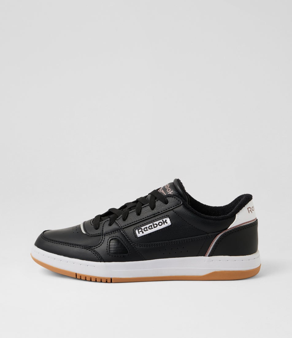 Reebok Court Lxs M Black White Gum Leather Sneakers