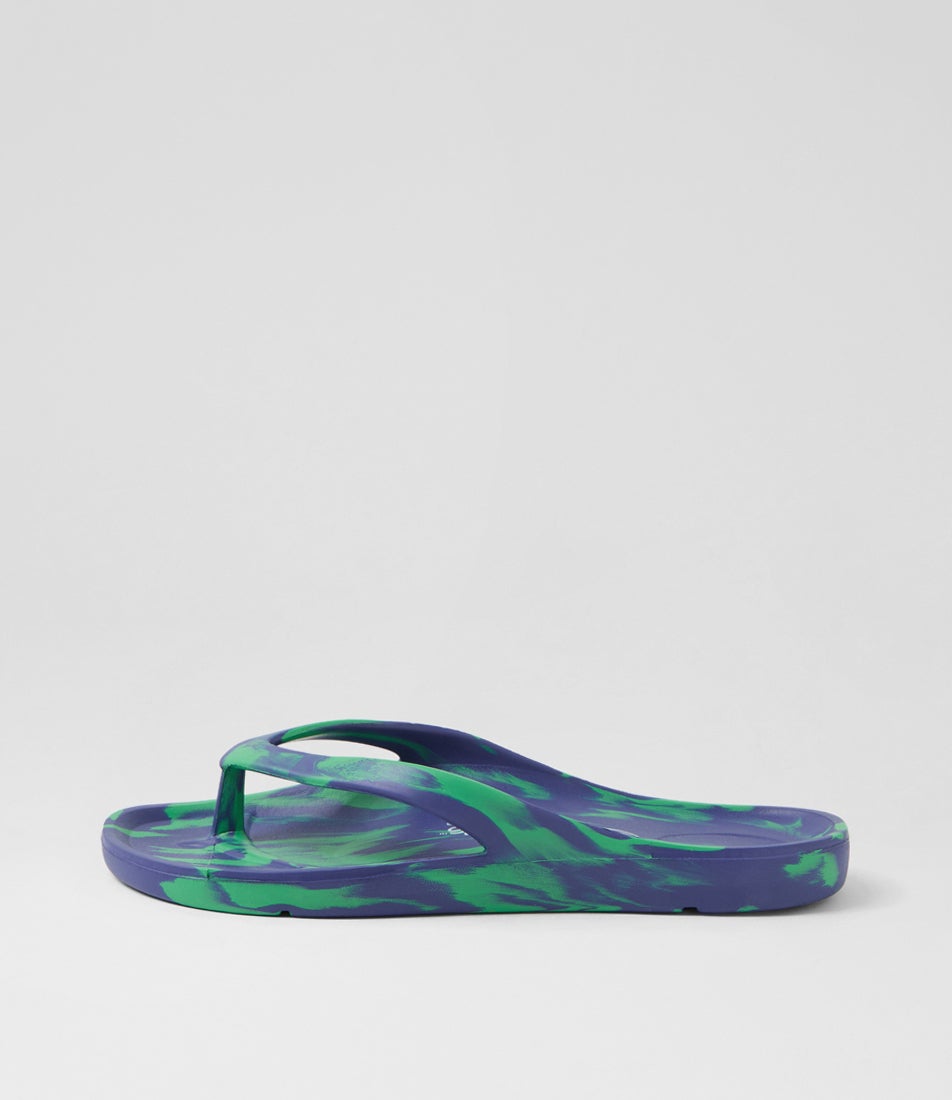Slappas Blue Green Eva Thongs