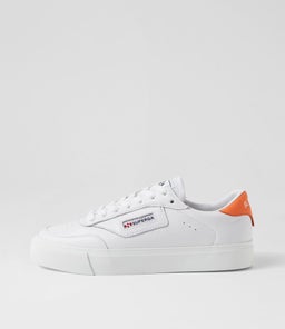 3843 COURT S9 WHITE ORANGE LEATHER