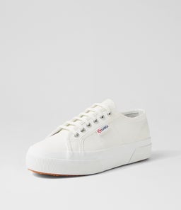 2740 PLATFORM TUMBLED LEA S9 WHITE LEATHER