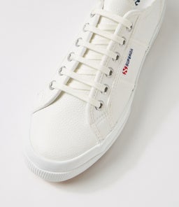 2740 PLATFORM TUMBLED LEA S9 WHITE LEATHER