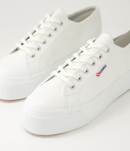 2790 PLATFORM TUMBLED LEA S9 WHITE LEATHER