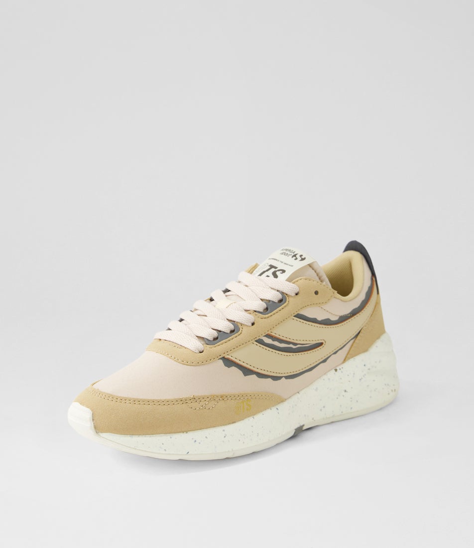 4089 Training 9ts Slim Rip Beige Grey Canvas Sneakers