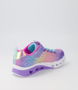 302314L FLUTTER HEART L JR SK LAVENDER MULTI MESH SMOOTH