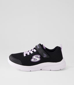 303522L WAVY LITES BF JNR SK BLACK TEXTILE