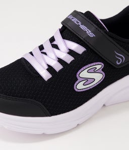 303522L WAVY LITES BF JNR SK BLACK TEXTILE
