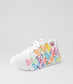 314064L UNO LITE STL JNR SK WHITE NEON MULTI SMOOTH