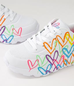 314064L UNO LITE STL JNR SK WHITE NEON MULTI SMOOTH