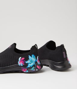 GO WALK 7 W SK BLACK MULTI TEXTILE