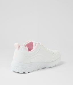 UNO LITE EASY ZIP JNR SK WHITE SMOOTH
