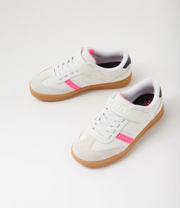 ZINGER STREET PV JNR SK WHITE BLACK PINK SMOOTH