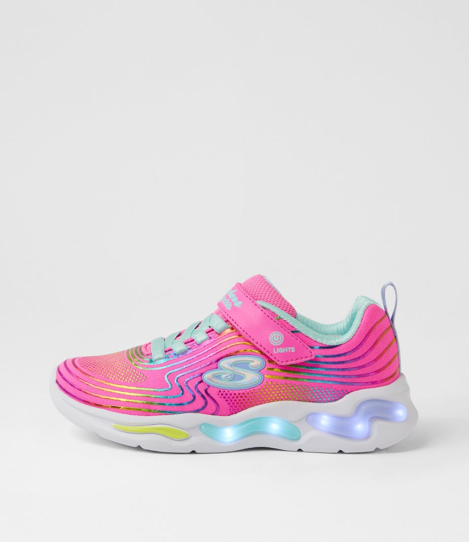 Wavy Beams Junior Pink Multi Mesh Sneakers