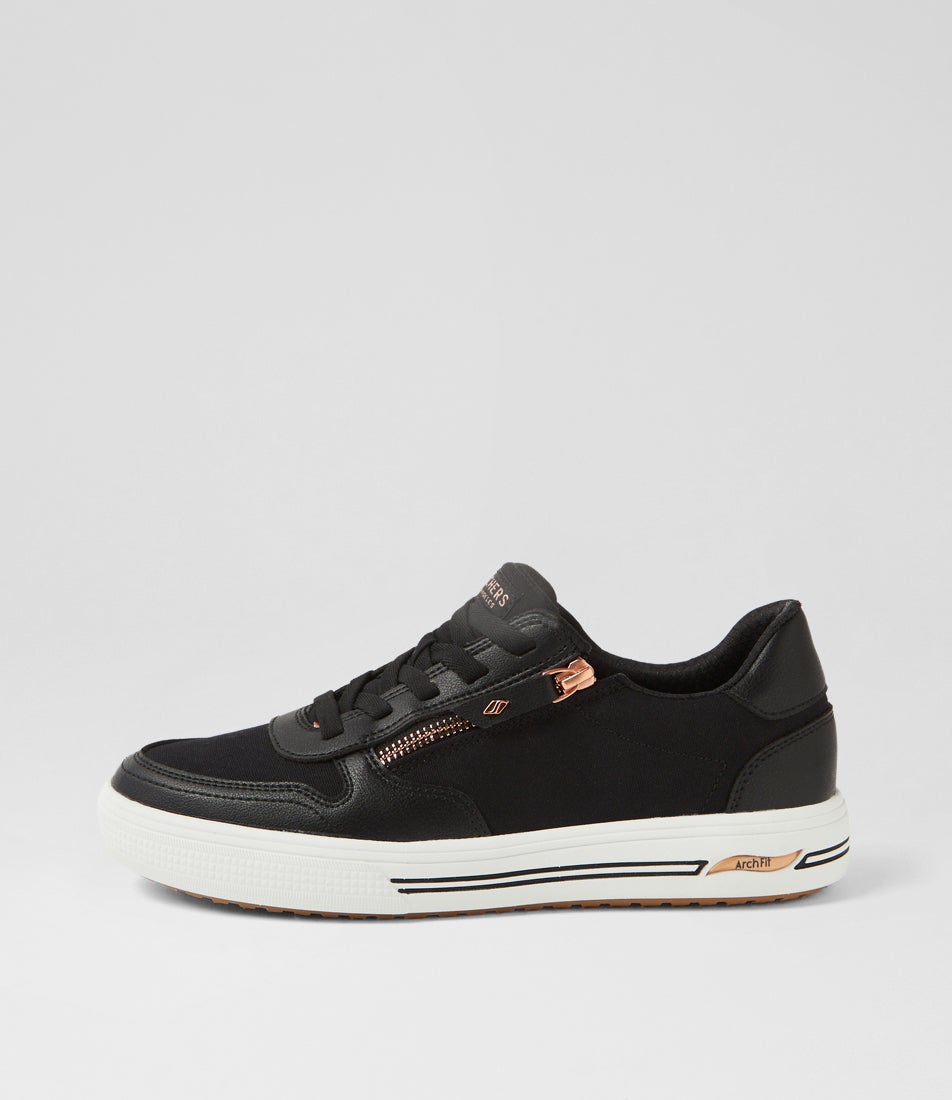 Arch Fit Arcade On The Fly Black Smooth Sneakers Arch Fit Arcade On The Fly Black Smooth Sneakers
