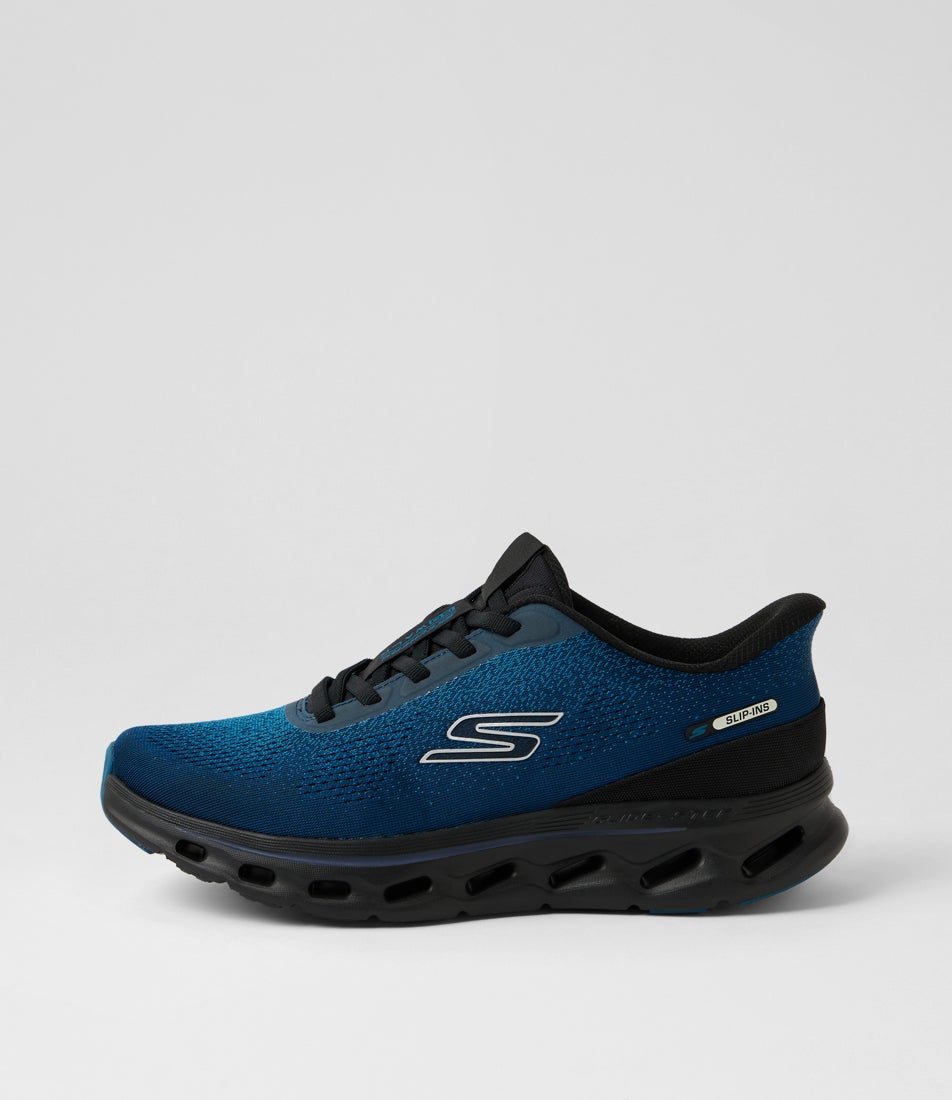 Go Walk Glide Step 2 Maser Navy Black Fabric Sneakers