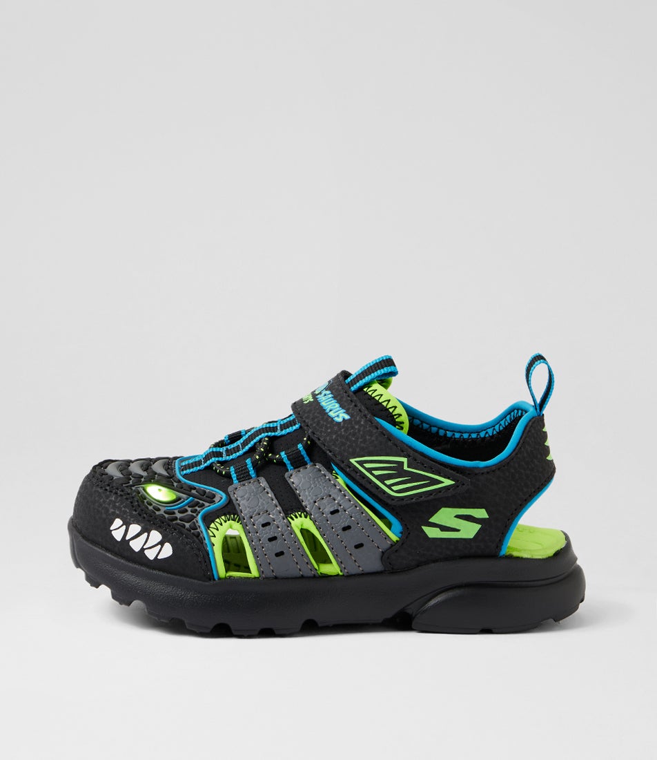 Razor Splash Raptor Toddler Black Lime Mesh Sandals