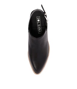 XAVIER BLACK LEATHER