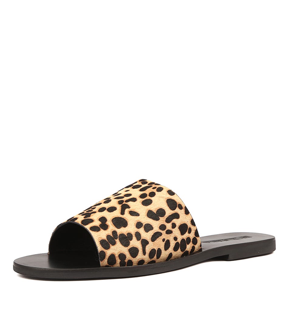 Teresa Slide Leopard Pony by Sol Sana Shop Online at Styletread