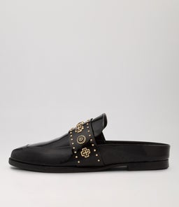 TUESDAY SLIDE BLACK GOLD PATENT LEATHER