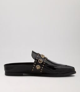 TUESDAY SLIDE BLACK GOLD PATENT LEATHER