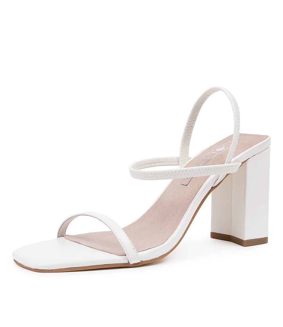 Lily Heel Ss White Leather by Sol Sana Shop Online at Styletread